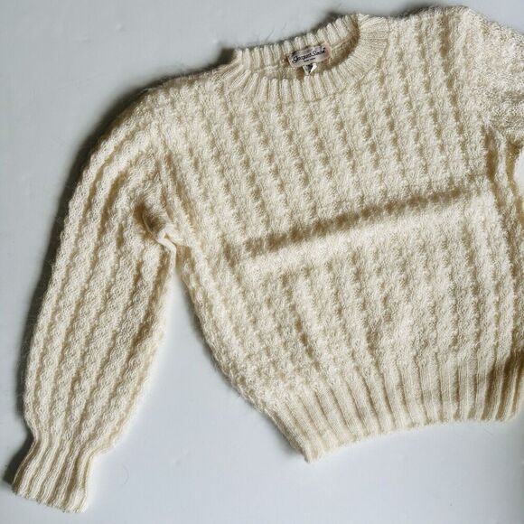 Vintage Jaqques Simon Sweater Cottagecore Feminine Academia 70s Ivory Women’s M - Picture 2 of 10